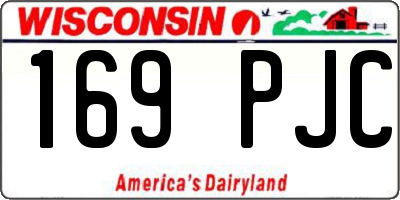 WI license plate 169PJC