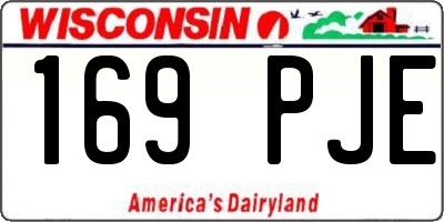 WI license plate 169PJE