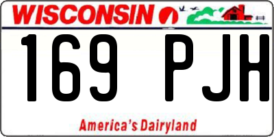 WI license plate 169PJH