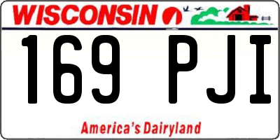 WI license plate 169PJI