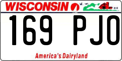 WI license plate 169PJO