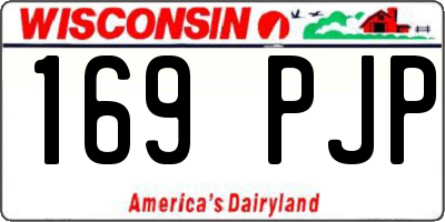 WI license plate 169PJP