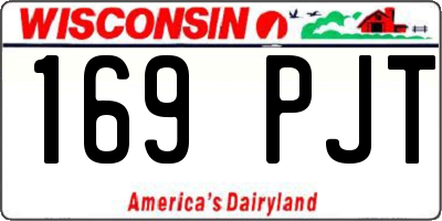 WI license plate 169PJT