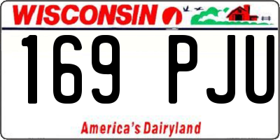 WI license plate 169PJU