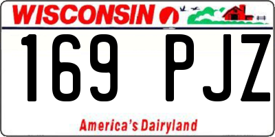 WI license plate 169PJZ