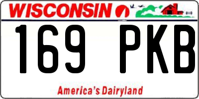 WI license plate 169PKB