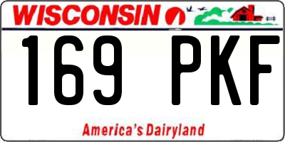 WI license plate 169PKF