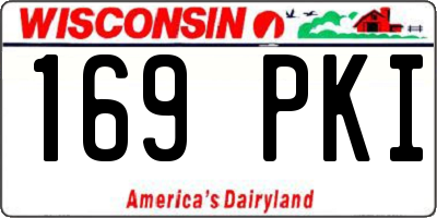 WI license plate 169PKI