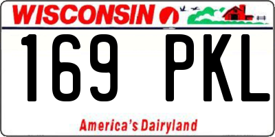 WI license plate 169PKL