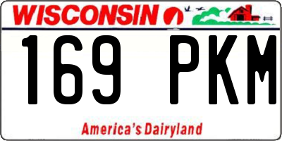 WI license plate 169PKM