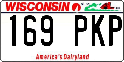 WI license plate 169PKP