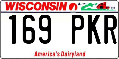 WI license plate 169PKR