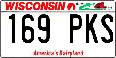 WI license plate 169PKS