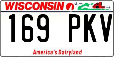 WI license plate 169PKV