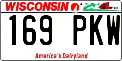 WI license plate 169PKW