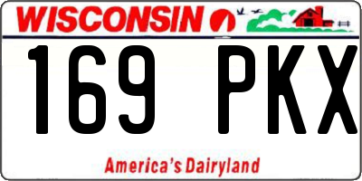 WI license plate 169PKX