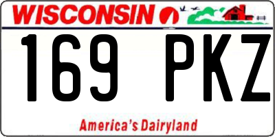 WI license plate 169PKZ