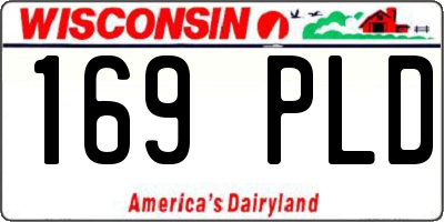 WI license plate 169PLD
