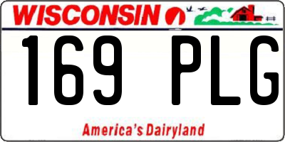 WI license plate 169PLG