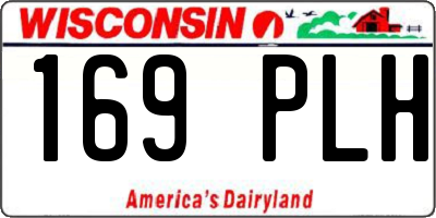 WI license plate 169PLH
