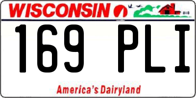 WI license plate 169PLI