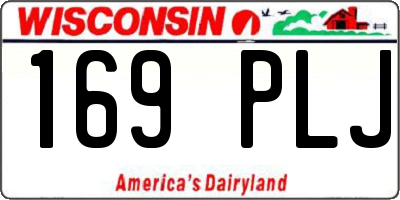 WI license plate 169PLJ