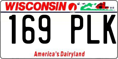 WI license plate 169PLK