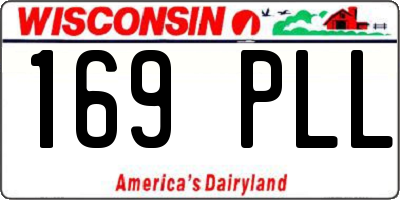 WI license plate 169PLL