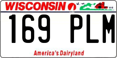 WI license plate 169PLM