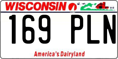 WI license plate 169PLN