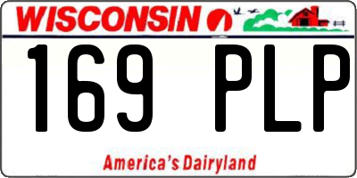 WI license plate 169PLP
