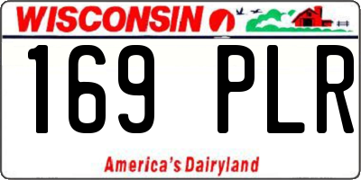 WI license plate 169PLR