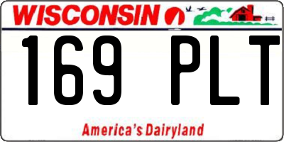 WI license plate 169PLT