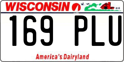 WI license plate 169PLU
