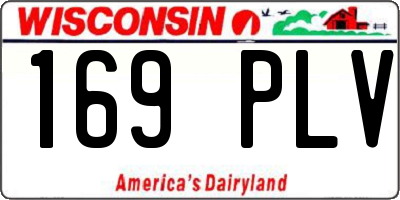 WI license plate 169PLV
