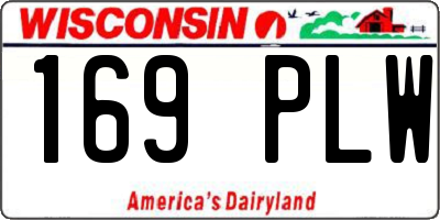 WI license plate 169PLW