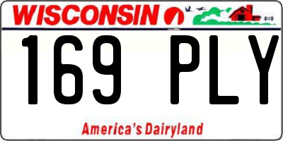 WI license plate 169PLY