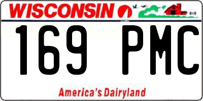 WI license plate 169PMC