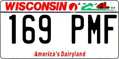 WI license plate 169PMF