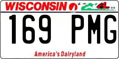 WI license plate 169PMG