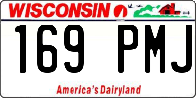 WI license plate 169PMJ