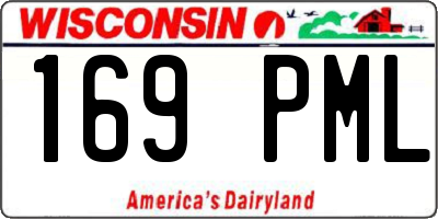 WI license plate 169PML