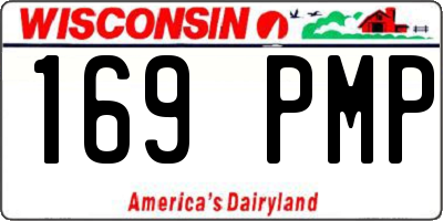 WI license plate 169PMP