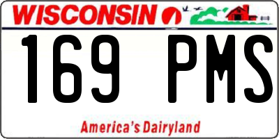 WI license plate 169PMS