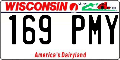 WI license plate 169PMY