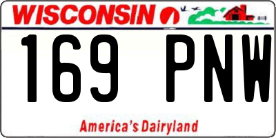 WI license plate 169PNW
