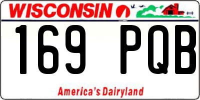 WI license plate 169PQB