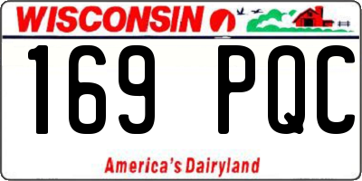 WI license plate 169PQC