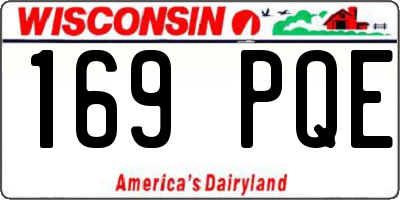 WI license plate 169PQE
