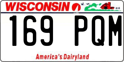 WI license plate 169PQM